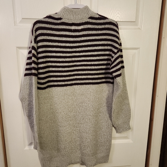 VOLCOM COLD DAZE SWEATER KNIT DRESS HEATHER GREY/WINE MOCKNECK WOMENS SZ S  EUC - Picture 8 of 14